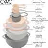 COOK WITH COLOR Nesting Bowls with Measuring Cups Colander and Sifter Set – Includes Mixing Bowls, Colander, Sifter and Measuring Cups, Mint, 8 Pc Bowl(Pink)