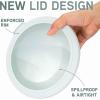 COOK WITH COLOR Nesting Mixing Bowls – 12 Piece Plastic Bowl Set with Lids, Microwave Safe (Green)(Green TPR Lids)