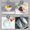COOK WITH COLOR Nesting Mixing Bowls – 12 Piece Plastic Bowl Set with Lids, Microwave Safe (Green)(Green TPR Lids)