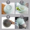 COOK WITH COLOR Nesting Mixing Bowls – 12 Piece Plastic Bowl Set with Lids, Microwave Safe (Green)(Mint Embossed)