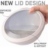 COOK WITH COLOR Nesting Mixing Bowls – 12 Piece Plastic Bowl Set with Lids, Microwave Safe (Green)(Mint Ombre TPR Lids)