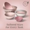 COOK WITH COLOR Nesting Mixing Bowls – 12 Piece Plastic Bowl Set with Lids, Microwave Safe (Green)(Pink Diamond)
