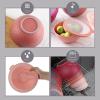 COOK WITH COLOR Nesting Mixing Bowls – 12 Piece Plastic Bowl Set with Lids, Microwave Safe (Green)(Rose Embossed)