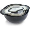 COOK WITH COLOR Nesting Bowls with Measuring Cups Colander and Sifter Set – Includes Mixing Bowls, Colander, Sifter and Measuring Cups, Mint, 8 Pc Bowl(Black)