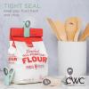 COOK WITH COLOR Bag Clips with Magnet- Food Clips, Chip Clips, Bag Clips for Food Storage with Airtight Seal Grip for Bread Bags, Snack Bags and Food Bags (White, Pack of 10)(Mint and Grey)