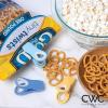 COOK WITH COLOR Bag Clips with Magnet- Food Clips, Chip Clips, Bag Clips for Food Storage with Airtight Seal Grip for Bread Bags, Snack Bags and Food Bags (White, Pack of 10)(Bright Colors)
