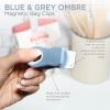 COOK WITH COLOR Bag Clips with Magnet- Food Clips, Chip Clips, Bag Clips for Food Storage with Airtight Seal Grip for Bread Bags, Snack Bags and Food Bags (White, Pack of 10)(Blue and Grey)