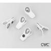 COOK WITH COLOR Bag Clips with Magnet- Food Clips, Chip Clips, Bag Clips for Food Storage with Airtight Seal Grip for Bread Bags, Snack Bags and Food Bags (White, Pack of 10)(White)