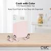 COOK WITH COLOR Bag Clips with Magnet- Food Clips, Chip Clips, Bag Clips for Food Storage with Airtight Seal Grip for Bread Bags, Snack Bags and Food Bags (White, Pack of 10)(Pink)