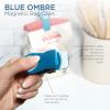 COOK WITH COLOR Bag Clips with Magnet- Food Clips, Chip Clips, Bag Clips for Food Storage with Airtight Seal Grip for Bread Bags, Snack Bags and Food Bags (White, Pack of 10)(Bright Blue)
