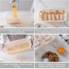 COOK WITH COLOR Collapsible Batter Bowl – Mess Free Breading Shaker Container – Great for Fried Fish, Fried Chicken, Onion Rings, Wings & More, Cream(Cream)
