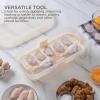 COOK WITH COLOR Collapsible Batter Bowl – Mess Free Breading Shaker Container – Great for Fried Fish, Fried Chicken, Onion Rings, Wings & More, Cream(Cream)