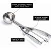 Social Chef Stainless Cookie Scoop Set – Small Cookie Dough Scooper for Great Cookies Sized Cookies – Small Ice Cream Scooper with Trigger Release, 1 Pack, White(White)
