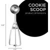 Social Chef Stainless Cookie Scoop Set – Small Cookie Dough Scooper for Great Cookies Sized Cookies – Small Ice Cream Scooper with Trigger Release, 1 Pack, White(White)