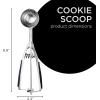 Social Chef Stainless Cookie Scoop Set – Small Cookie Dough Scooper for Great Cookies Sized Cookies – Small Ice Cream Scooper with Trigger Release, 1 Pack, White(Black)