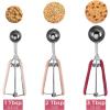 Social Chef Stainless Cookie Scoop Set – Small Cookie Dough Scooper for Great Cookies Sized Cookies – Small Ice Cream Scooper with Trigger Release, 1 Pack, White(Rose)