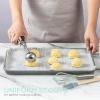 Social Chef Stainless Cookie Scoop Set – Small Cookie Dough Scooper for Great Cookies Sized Cookies – Small Ice Cream Scooper with Trigger Release, 1 Pack, White(Mint)