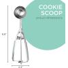 Social Chef Stainless Cookie Scoop Set – Small Cookie Dough Scooper for Great Cookies Sized Cookies – Small Ice Cream Scooper with Trigger Release, 1 Pack, White(Mint)