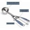 Social Chef Stainless Cookie Scoop Set – Small Cookie Dough Scooper for Great Cookies Sized Cookies – Small Ice Cream Scooper with Trigger Release, 1 Pack, White(Stainless Steel)