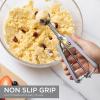 Social Chef Stainless Cookie Scoop Set – Small Cookie Dough Scooper for Great Cookies Sized Cookies – Small Ice Cream Scooper with Trigger Release, 1 Pack, White(Gray)