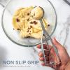 Social Chef Stainless Cookie Scoop Set – Small Cookie Dough Scooper for Great Cookies Sized Cookies – Small Ice Cream Scooper with Trigger Release, 1 Pack, White(Mint)