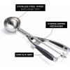 Social Chef Stainless Cookie Scoop Set – Small Cookie Dough Scooper for Great Cookies Sized Cookies – Small Ice Cream Scooper with Trigger Release, 1 Pack, White(Black)