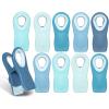 COOK WITH COLOR Bag Clips with Magnet- Food Clips, Chip Clips, Bag Clips for Food Storage with Airtight Seal Grip for Bread Bags, Snack Bags and Food Bags (White, Pack of 10)(Bright Blue)