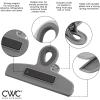 COOK WITH COLOR Bag Clips – Heavy Duty Chip Clip and Refrigerator Magnet Clips for Food Storage with Air Tight Seal Grip, Mint, Pack of 4 Large Clips(Black and Grey)
