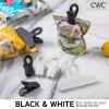 COOK WITH COLOR Bag Clips – Heavy Duty Chip Clip and Refrigerator Magnet Clips for Food Storage with Air Tight Seal Grip, Mint, Pack of 4 Large Clips(Black and White)