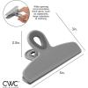 COOK WITH COLOR Bag Clips – Heavy Duty Chip Clip and Refrigerator Magnet Clips for Food Storage with Air Tight Seal Grip, Mint, Pack of 4 Large Clips(Black and Grey)