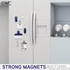 COOK WITH COLOR Bag Clips – Heavy Duty Chip Clip and Refrigerator Magnet Clips for Food Storage with Air Tight Seal Grip, Mint, Pack of 4 Large Clips(Blue and White)