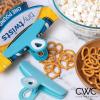 COOK WITH COLOR Bag Clips – Heavy Duty Chip Clip and Refrigerator Magnet Clips for Food Storage with Air Tight Seal Grip, Mint, Pack of 4 Large Clips(Light Blue Ombre)