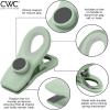 COOK WITH COLOR Bag Clips – Heavy Duty Chip Clip and Refrigerator Magnet Clips for Food Storage with Air Tight Seal Grip, Mint, Pack of 4 Large Clips(Mint and Grey)
