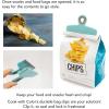 COOK WITH COLOR Bag Clips – Heavy Duty Chip Clip and Refrigerator Magnet Clips for Food Storage with Air Tight Seal Grip, Mint, Pack of 4 Large Clips(Mint)