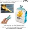 COOK WITH COLOR Bag Clips – Heavy Duty Chip Clip and Refrigerator Magnet Clips for Food Storage with Air Tight Seal Grip, Mint, Pack of 4 Large Clips(Multi)