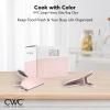 COOK WITH COLOR Bag Clips – Heavy Duty Chip Clip and Refrigerator Magnet Clips for Food Storage with Air Tight Seal Grip, Mint, Pack of 4 Large Clips(Pink)
