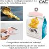 COOK WITH COLOR Bag Clips – Heavy Duty Chip Clip and Refrigerator Magnet Clips for Food Storage with Air Tight Seal Grip, Mint, Pack of 4 Large Clips(Pink)
