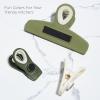 COOK WITH COLOR Bag Clips – Heavy Duty Chip Clip and Refrigerator Magnet Clips for Food Storage with Air Tight Seal Grip, Mint, Pack of 4 Large Clips(Sage)