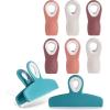 COOK WITH COLOR Bag Clips – Heavy Duty Chip Clip and Refrigerator Magnet Clips for Food Storage with Air Tight Seal Grip, Mint, Pack of 4 Large Clips(Teal and Mauve)