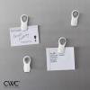 COOK WITH COLOR Bag Clips – Heavy Duty Chip Clip and Refrigerator Magnet Clips for Food Storage with Air Tight Seal Grip, Mint, Pack of 4 Large Clips(White)