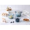 COOK WITH COLOR Glass Measuring Cups – Ideal for Cooking and Baking, Pink(Blue)