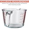 COOK WITH COLOR Glass Measuring Cups – Ideal for Cooking and Baking, Pink(Clear)