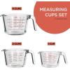 COOK WITH COLOR Glass Measuring Cups – Ideal for Cooking and Baking, Pink(Clear)