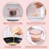 COOK WITH COLOR Glass Measuring Cups – Ideal for Cooking and Baking, Pink(Pink)