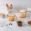 COOK WITH COLOR Glass Measuring Cups – Ideal for Cooking and Baking, Pink(Yellow)