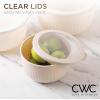 COOK WITH COLOR Prep Bowls with Lids- Wide and Deep Nesting Plastic Small Mixing Bowl Set with Lids, 8 Piece Set – Wide Bowls, Speckled White(Brown)