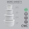 COOK WITH COLOR Prep Bowls with Lids- Wide and Deep Nesting Plastic Small Mixing Bowl Set with Lids, 8 Piece Set – Wide Bowls, Speckled White(Speckled White)