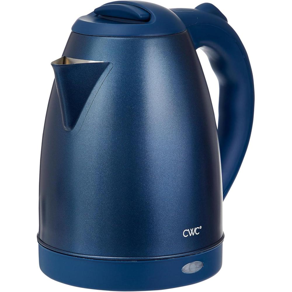 imageCOOK WITH COLOR Electric Kettle  Rapid Boil Sleek Design and Safety Features  Great for Quick and Easy Sage 18 LitersStainless Steel Blue