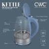 COOK WITH COLOR Electric Kettle – Rapid Boil, Sleek Design, and Safety Features – Great for Quick and Easy, Sage, 1.8 Liters(Blue)