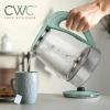COOK WITH COLOR Electric Kettle – Rapid Boil, Sleek Design, and Safety Features – Great for Quick and Easy, Sage, 1.8 Liters(Sage)